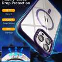 SUCGLES for iPhone 13 Pro Case with MagSafe [Ultra Strong Magnetic] [12FT Military Drop Protection] [Shockproof Bumper] Slim Thin Mag Safe Phone Cover 6.1" for Apple 13pro (Deep Purple)