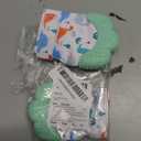 2Pack Silicone Teething Mitt, Soothing Infant Teething Mitten Pain Relief, Prevent Scratches Glove, Safe Silicone Teething Toys for 0-12 Months (green dinosaur)