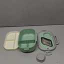 Adults Bento Lunch Box,Salad Container Large 43oz Salad Bowl, Bento-Style Tray for Toppings, 3oz Sauce Container for Dressings, and Built-In Reusable Fork (Green)