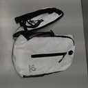 WATERFLY Crossbody Sling Backpack Sling Bag Travel Hiking Chest Bag Daypack (White-black)