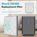 HE401 Filter Replacement Compatible with Shark Air Purifier 4-Fan Models (HE401 HE400 HE402 HE405), H13 True HEPA Filter with Activated Carbon Pre-filter, 1 Pack