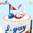Birthday Candle, Baseball Themed Birthday Number Candles, Candle Cake Topper for Boys Girls Kids Birthday Cake Topper Reunions Theme Party Supplies (Number 15)