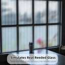 VELIMAX Reeded Glass Privacy Film, Frosted Window Vinyl, 3D Decorative Window Decals Non Adhesive for Bathroom, Living Room 23.6x157.4 inches