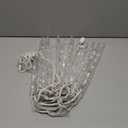 Minetom Icicle Lights Outdoor with Clips, 20ft 100 LED 20 Tubes Twinkling White Christmas String Lights, Connectable Waterproof Hanging Icicle String Light Plug in for Eave Holiday Outdoor