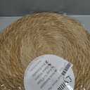 Round Woven Placemats Set of 4, 13.7 Inch Boho Farmhouse Rattan Placemats Rustic Braided Wicker Table Place Mats Chargers for Dinner Plates