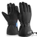 MCTi Waterproof Mens Ski Gloves Winter Warm 3M Thinsulate Snowboard Snowmobile Cold Weather Gloves, Large