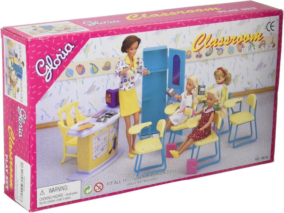 Gloria Dollhouse Furniture - Classroom Play Set, Small