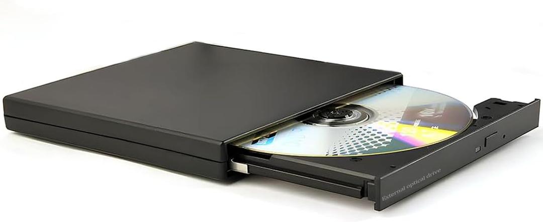 External CD/DVD Drive for Laptop PC,USB Silm Portable CD Burner +/-RW DVD ROM Player Reader Writer Optical Disc Drive for Laptop Desktop PC Windows 11/10/8/7 Linux OS Mac Macbookwith Type-C adapter