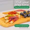 GREENER CHEF 12 Inch Small Bamboo Cutting Board with Lifetime Replacements - Small Wooden Chopping Board for Kitchen, Meat, Vegetables, Cheese, Bread, Charcuterie, and Everyday Food Prep (Two-Tone)