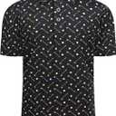 Damipow Boys Golf Shirt Moisture Wicking Youth Polo Shirts Quick Dry Kid Collared Shirt (6 Years, Black Balls)