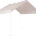 ShelterLogic 10' x 10' MaxAP Canopy Series Compact Outdoor Easy to Assemble Steel Metal Frame Canopy with 50+ UPF Sun Protection and Waterproof Cover, White, 23521, Style: 4-Leg Canopy