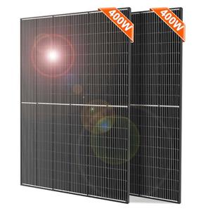 DOKIO 800W (2×400W) 31V Mono Solar Panels - Works for 12/24V Systems, 9.84ft Leads per Panel for Garden/Yard - Home/Backyard Shed or Cabin, Off-Grid Battery Charging