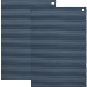 2 Pack 9.5"x14.2" Trivets for Hot Dishes, Hot Pads for Kitchen, Silicone Trivets for Hot Pots and Pans, Hot Plates to Protect Table, Heat Resistant Silicone Trivet Grey (Dark Grey, 9.5"x14.2")