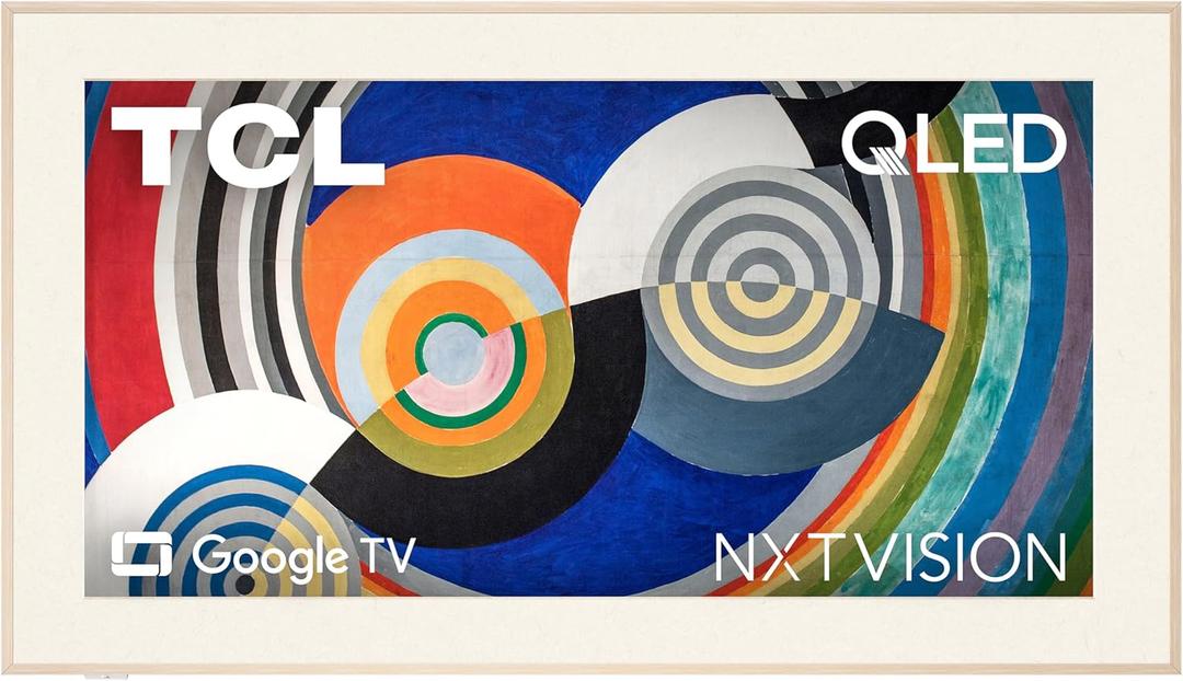 TCL 65 Inch Class NXTVISION Series Picture Frame Canvas Art TV | 65A300W, 2024 Model | QLED 4K HDR Smart Google TV | 120HZ Dolby Atmos Audio | Voice Remote Alexa Google Apple Streaming Television