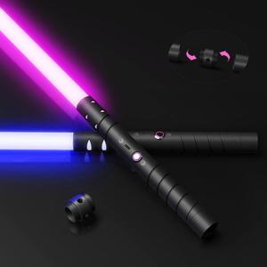 jvmusaber Dueling Lightsaber for Kids Adults, Light Sword Toy with 20 RGB Colors 4 FX Sounds, USB Rechargeable Metal Hilt