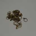40 Pack Curtain Rings with Clips, Drapery Clips with Rings, Drapes Rings 1.26 in Interior Diameter, Fits up to 1 in Curtain Rod, Bronze