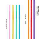 [100 Pack] 10.24" High Extra Long Flexible Plastic Straws, Disposable Drinking Straws, Colorful Bendy Straws - Assorted Colors