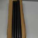 Curtain Rods for Windows 16-116 inch,3/4 inch Heavy Duty Adjustable Decorative Curtain Rod with Modern Finials,Window Rods for Bedroom, Living Room,Patio and Kitchen (Black)