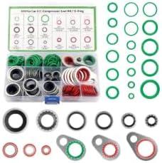 139PCS AC O Ring Kit Contains 30 Sizes,Durable A/C O Ring Assortment Kit with 54PCS Rubber Gasket & 85PCS Spacers for Seal Improvement,Professional AC Compressor Gasket Kits