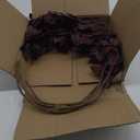 HyeFlora 5PCS Artificial Fall Eucalyptus Leaves Stem Plants, 32.7 inch Fake Leaves Autumn Greenery Branches Burgundy Shrubs Silk Faux Foliage DIY Stems for Thanksgiving Festival Home Kitchen Farmhouse