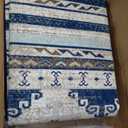 RUGSURE Washable Area Rugs 8' x 10' - 1/6 Thick - Moroccan-Inspired -Stain & Water Resistant Non-Slip - Resistant Rug for Living Room, Bedroom, Nursery, Pet & Child Friendly (Blue and Brown)