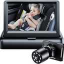 Itomoro Baby Car Mirror, View Infant in Rear Facing Seat with Wide Crystal Clear View,360° Rotation Plug and Play Easy Install baby car monitor 1080p