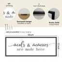 YWJKWLGS Kitchen Signs Wall Decor Art Meals and Memories Are Made Here Sign, 32"L x 12"W
