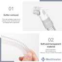 2 Packs Replacement Tube for Airfit N20,FSA HSA Eligible, Replacement Short Tube Compatible with N20, Great Value CPAP Supplies by Medihealer.