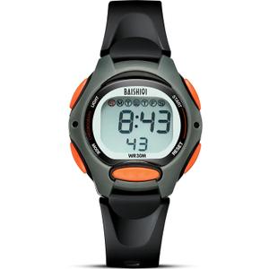 Kids Watch Digital for Girls Boys Teenagers Sport Outdoor Waterproof Analog Watch for Children with Silicone Band Stopwatch with EL Backlight/Timer/Alarm/Date