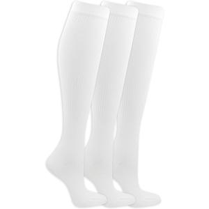 Women Graduated Compression Knee High Socks-Comfort and Fatigue Relief-Mild 4 Pair White