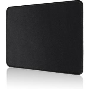 2 x ALOANES Mouse Pad with Stitched Edge, Non-Slip Rubber Base Mouse Mat for Laptop& Computer, Small Mouse Pad for Gamer, Office & Home, Black Square Mousepad 9.8''x 8.3''x 0.08''