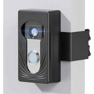 Wireless Video Doorbell Mount for Ring/Blink, Compatible with Ring 4/3/2/1, No Drill Anti Theft Camera Mount, Camera Holder with Double Screw Fixing, Black (Not Include Doorbell)