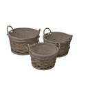 3Pcs Basket, Storage Basket Bucket, Grocery Bag Large Capacity Dirty Clothes Storage Basket Bucket with Handles for Toys, Clothes and Pillow