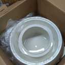 Electric Stew Pot, Ceramic Soup Porridge Cooker, Slow Cookers with Lid, 1L, White, A4 paper size