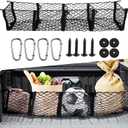 SUV Off-Road Vehicle Pickup Truck Four Pocket Luggage Compartment Cargo Storage Net Rear Trunk Car Net Pocket 47.24 Inch Storage Net Pocket (1PC)