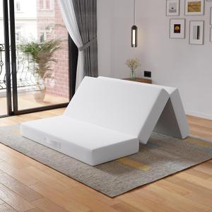 Novilla Foldable Mattress Queen | 6 inch Folding Mattress Floor Sofa | Trifold Mattress Suitable for Murphy Bed, Day Bed, Camping, RV | High Support | Certified Material | 80"x60"x6"