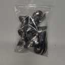 10PCS Adjustable Claws Ring Set Fake Nails Finger, Gothic Punk 3 Sizes Crystal Retro Metal Nail Rings Jewelry Fingertip Vampire Demon Cat Cosplay Accessories Women Costume Black