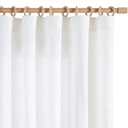 jinchan White Linen Curtains 120 Inchs Long 2 Panel Set Boho Curtains for Living Room Bedroom Light Filtering Farmhouse Drapes Aesthetic Decor 10ft Extra Long Drapes, Rod Pocket/Back Tab 50W x 120L