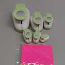 Chengu 6 Pcs Circle Punch Set 3in/2in/1.5in/1in/0.6in/0.3in Scrapbook Hole Punchers Crafting with 10 Sticker Paper Round Cutter Scrapbook for Office Supplies DIY Albums Photos (Green)