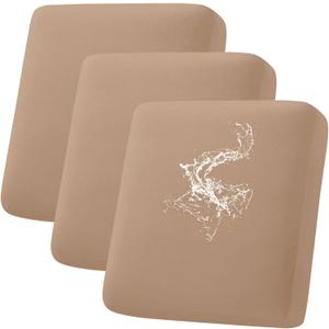 hyha Waterproof Couch Cushion Covers, Stretch Sofa Couch Seat Slipcover for Dog Washable, Non-Slip Waterproof Outdoor Cushion Covers for Patio Furniture Replacement (3 Pieces, Camel)