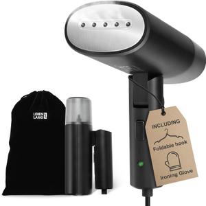 Travel Steamer for clothes - 25 Sec Fast Heat Up & Incl. Travel Accessory I Portable Size Clothes Steamer for clothing iron I Mini Plancha a vapor para ropa steam Hand Handheld Steamers I By LEBENLANG