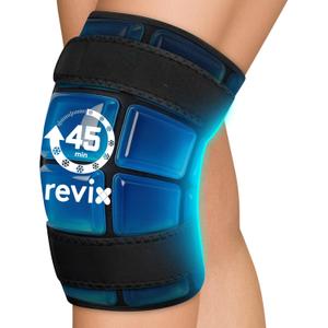 REVIX Knee Ice Pack Wrap, 45-Minute Long-Lasting Ice Pack for Knees with Ice Grid Gel Design, Reusable Gel Ice Wrap for Meniscus Tear, ACL, Cold Therapy for Elbows, Calves & Legs (12"  9.5")