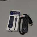 Power Strip Wall Mountable - ETL Listed 3 Grounded Outlets 10 Inch Braided Short Cord Black Mini Power Strips with No Surge Protector AC 13A 125V 1625W Outlets Compact Extension for Travelling