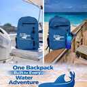 SandShark 25L Waterproof Backpack IP67 Submersible Backpack with Airtight Zipper, TPU Shell, Laptop Sleeve Waterproof Dry Bag for Boating, Beach, Swim, Travel & Water Sports