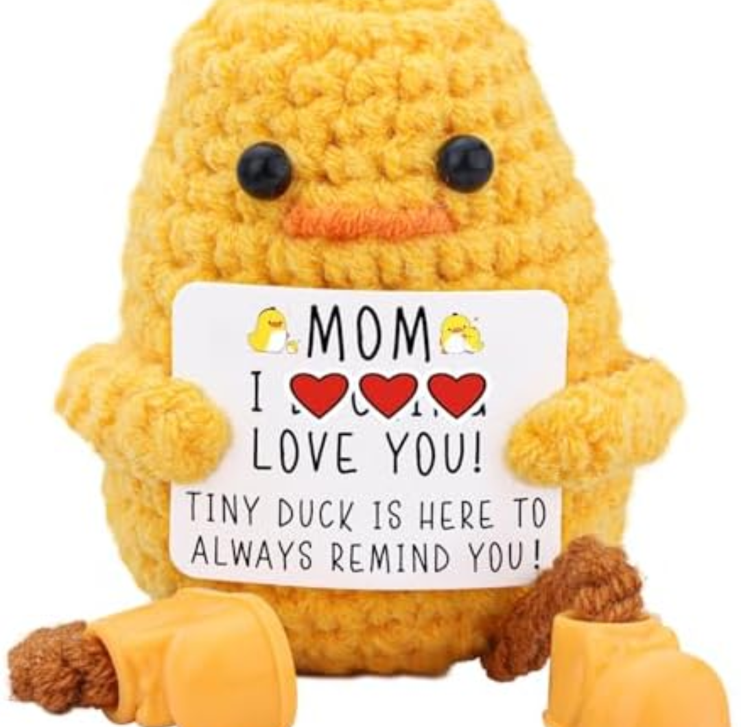 BILOLLY Gifts for Mom Long Legged Duck, Birthday Mothers Day Thanksgiving Christmas for Mom from Daughter Son Stepmother Adoptive, Handmade Crochet Animal 53 Pcs