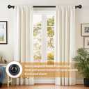 TONIAL 2 Pack Black Curtain Rod 32 to 60 Inches, 7/8 Adjustable Curtain Rods for Windows 20 to 54 Inches, Splicing Drapery Rods Heavy Duty with Netted Texture Finials