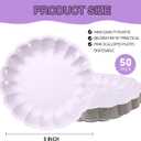 BHHQHH 50Pcs Disposable Scalloped Paper Plates 9 Inch Shell Edge Dinner Paper Plates for Wedding Baby Shower Birthday Party Bridal Party Decorations (Pink)