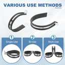 PATIKIL 2-3/16 Inch Cable Clamp, 8 Pack 304 Stainless Steel Rubber Cushioned Insulated Pipe Metal Clamp for Tube Pipe Hose Cable Wire Cord Installation