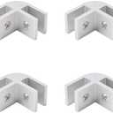 INCREWAY Wind Guard Corner Hardware, Tempered Glass Connector Kit, 4 Corners, Aluminum, for Custom Sized Wind Guard on Outdoor Gas Fire Pits
