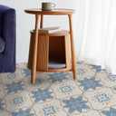 Peel and Stick Floor Tile: 10pcs11.81 * 11.81in self-Adhesive Floor Tile Sticker，Waterproof Vinyl Flooring for Bathroom/Kitchen/Bedroom/livingroom/Hallway(Blue)